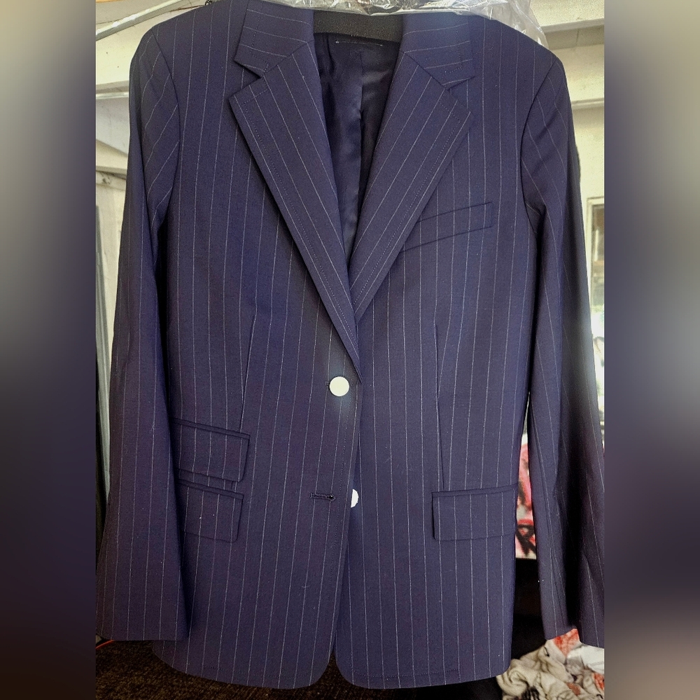 Womens Theory High-End Soft Wool Navy Blazer NWT
